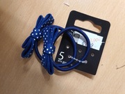 gumki do włosów komplet 2 sztuk granatowe w groszki i kokardki