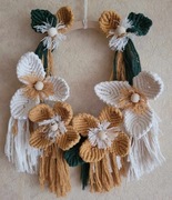 Kwiaty łapacz snów makrama rękodzieło 48/36cm