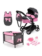 Wózek dla lalek Bayer Design + łóżeczko