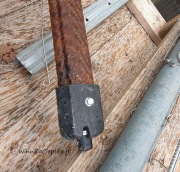 Słupek Corten na winnicę, plantację, sady 275x6x4