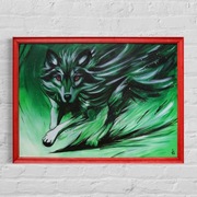 Obraz z wilkiem "Zew" - akryl na płótnie, 70x50cm