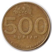 INDONEZJA 500 rupii 1997, KM# 59, VF