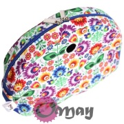 Niebieski organizer do Obag MOON LIGHT kwiaty folk chaber 2 kieszenie OMAY