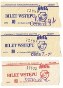 Kraków, 3 Bilety Gwardyjskie Tow. Sport. WISŁA, 80zł przebite na 4, 5, 7zł