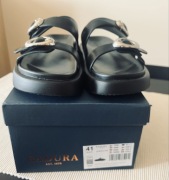 Klapki Badura,skóra naturalna