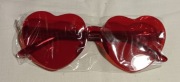 Okulary serca czerwone nowe