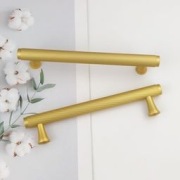 Złote uchwyty do szafek 10 szt . 128 mm