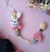 Szydełkowa zawieszka do smoczka personalizowana