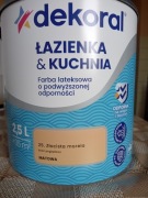 Farba lateksowa ścienna Dekoral 2,5 l złocista morela matowa