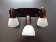 Zestaw 2 drewnianych  kinkietów ściennych