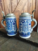 Kamionkowe kufle do piwa cynowa pokrywka wycisk