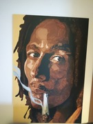 Obraz portret boba Marleya akryl 90 cm na 60 cm