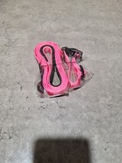 Zestaw Smycz + Obroża Dla Psa Różowa Łapki Serca XS rozmiar 