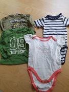 Body, bluzki H&M i inne komplet 12-18M