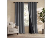 2 Pack Zasłony 140x240cm Całkowicie Zaciemniające Termiczne Na Przelotkach