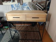 Meble Doktór konsola drewniana Sydney lite drewno i metal/ NOWA / Dąb/