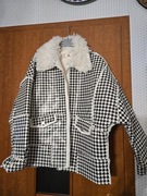 Kurtka damska wiosenno-jesienna z kołnierzem   i kieszeniami