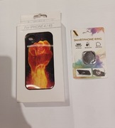 Etui pokrowiec plecki do Apple IPhone 4/4S i uchwyt pierścień na palec