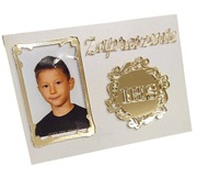 Zaproszenie na Komunię ze zdjęciem, pocztówka 