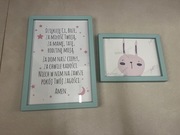 Komplet ramek duza i mała morelowe modny pokój dziecka