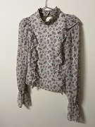Koszula bluzka w kwiatki z falbanką Miss Selfridge rozmiar 34/36 xs/s