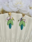 Kolczyki z gliny polimerowej i żywicy uv, rękodzieło