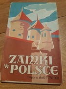 Mapa Zamki w Polsce lata 70-te PRL