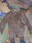 Kurtka skórzana vintage – styl pilotka / Top Gun – brązowa, męska