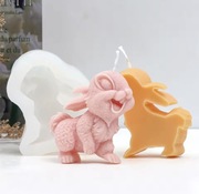 KRÓLIK UŚMIECHNIĘTY forma silikonowa 8.5*7.7*3.2 do Świec Mydła Odlewów 