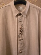 Elegancka lniana niemiecka koszula myśliwska rycerska LANDHAUS  XXXL. 