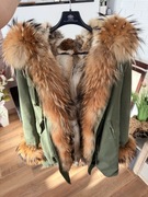 Parka z futrem naturalnym