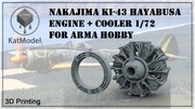 Nakajima Ki-43 , silnik plus chłodnica  model Arma hobby 1/72