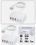 Ładowarka Bowicas 3 porty USB i 3 Porty c 100w