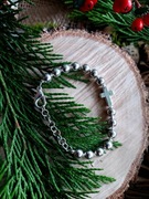 Bransoletka Handmade Różaniec Srebrna Koraliki