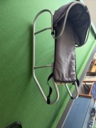 Sanki dla dzieci Karex metalowe z oparciem i materacykiem