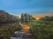Obraz olejny 40x30, pejzaż- ręcznie malowany 2026r.