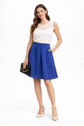 Elegancka spódnica granatowa z koła | mini | klasyka i szyk | rozmiar 40