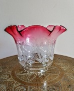 Klosz tulipan do lampy naftowej-baza 9,9 cm-antyk      