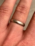 Stara Srebrna Obrączka Pierścionek