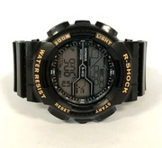 Męski czarny sportowy zegarek cyfrowy R-SHOCK