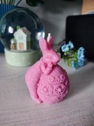 Króliczek wielkanocny - świeczka sojowa ręcznie robiona