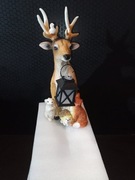 Dekoracja bożonarodzeniowa jeleń z latarnią LED