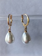 Kolczyki Krople perłowe białe 