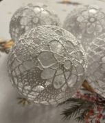 Bombki choinkowe 5 sztuk średnica 10cm Ręcznie robione na szydełku 