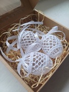 Jajka pisanki szydełkowe Wielkanoc pudełko prezentowe podziękowanie