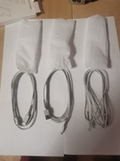 Kabel USB-A do Lightning 2m Wzmocniony, szybkie ładowanie trzy sztuki