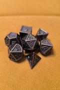 Metalowy zestaw kości RPG D&D - Solidne - dodatkowe akcesoria