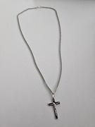 Łańcuszek z krzyżykiem srebro 925 ze srebra naszyjnik 