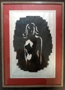 Akt w cieniu,drzeworyt,sygn.,1954r.