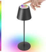 Lampka stołowa LED 38cm 8 kolorów RGB czarna